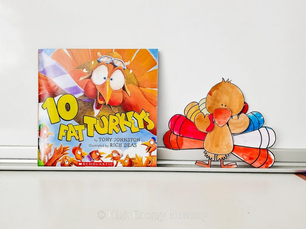 Cute Turkey crafts for kids 10 Fat turkeys book and watercolor turkey