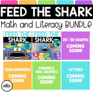 Feed the Shark Math and Literacy Bundle